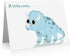 Little Notes by Comptime (24 Dinosaur Note Cards Foldover Cards and Envelopes) Kids Thank You Cards