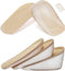 Ailaka 2 Pairs Gel Height Increase Insole, Invisible Heel Lift Inserts, Elastic Shock Absorption Pads, 3 Heights for