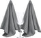 SINLAND Microfiber Glass Polishing Cloths, Large Size, 20 Inch x 25 Inch, Pack of 2, Lintless Drying Towels, Dark Grey
