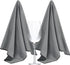 SINLAND Microfiber Glass Polishing Cloths, Large Size, 20 Inch x 25 Inch, Pack of 2, Lintless Drying Towels, Dark Grey