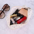 Juoxeepy Floral Quilted Makeup Bag, Aesthetic Cotton Cosmetic Pouch for Toiletries