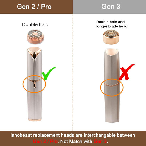 Women's Facial Hair Remover Replacment Heads Compatible with Flawless Finishing Touch Facial Hair Removal Tool for Face,Fit Gen 1 Single Halo