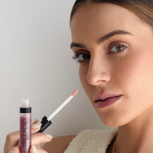 Palladio Lip Gloss, Passion Pink, Non-Sticky, Vitamin E and Aloe, Intense Color and Moisturization