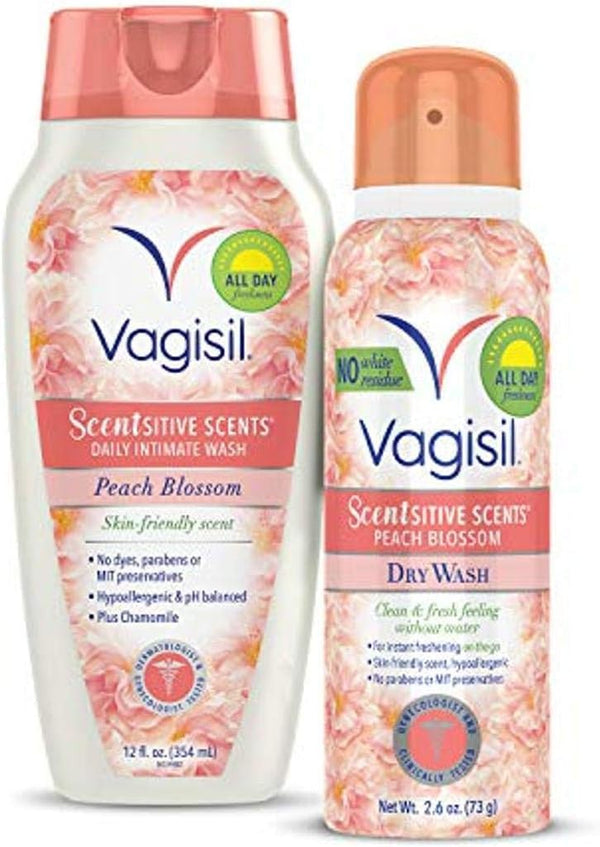 Vagisil Scentsitive Scents Multipack, Daily Intimate Feminine Wash (12 oz.), and Dry