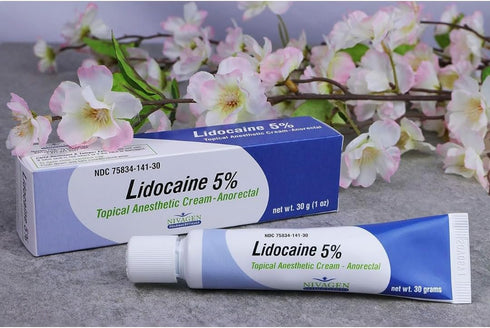 Maximum Strength Lidocaine 5% Anorectal Cream - 30 Gram Tube for Hemorrhoid Pain, Itching, Burning Relief
