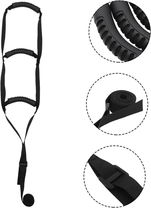HEATSHAKING Physical Therapy Strap Mattress Riser Bed Ladder High-Grade Material Comfortable Hand Grips