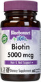 Bluebonnet Nutrition Biotin, 5000 mcg, Hair & Nail Support*, 60 Vegetable Capsules, Non-GMO, Vegan, Kosher Certified