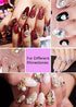 Minejin 8ml Nail Art Super Strong Rhinestone Builder Glue, Soak Off UV Gel for Gem Stones, 4 Boxes