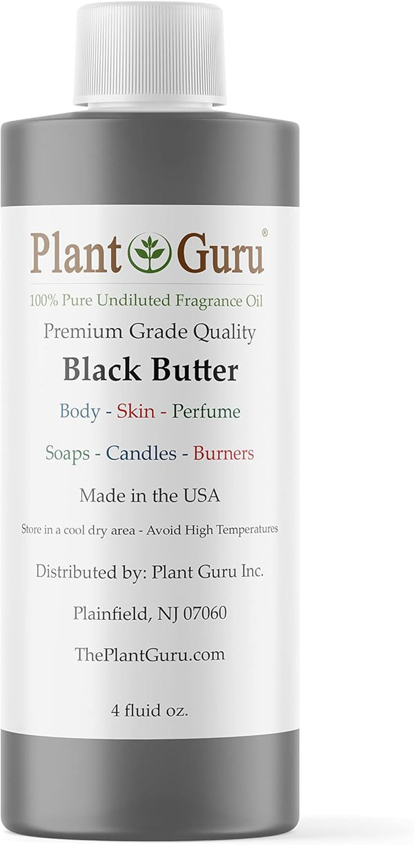 Black Butter Fragrance Oil 4 fl. oz. - Scented Oil for DIY Soap Making, Candles, and Aromatherapy