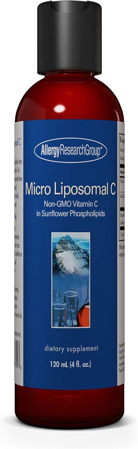 Allergy Research Group Micro Liposomal C, 1000mg Supplement, Liquid Vitamin C, 4 Fl Oz