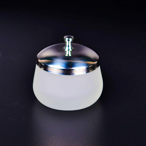 mollensiuer Matte Crystal Glass Nail with Lid, Dapping Dish for Acrylic Liquid Powder