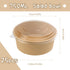 25oz Disposable Bowls with Lids 25Pack, Large Kraft Paper Salad Bowls with Lids, Round Paper Food Container with Clear Lids for Hot Cold Food, Soup, Ice Cream and Yogurt by Hssugi
