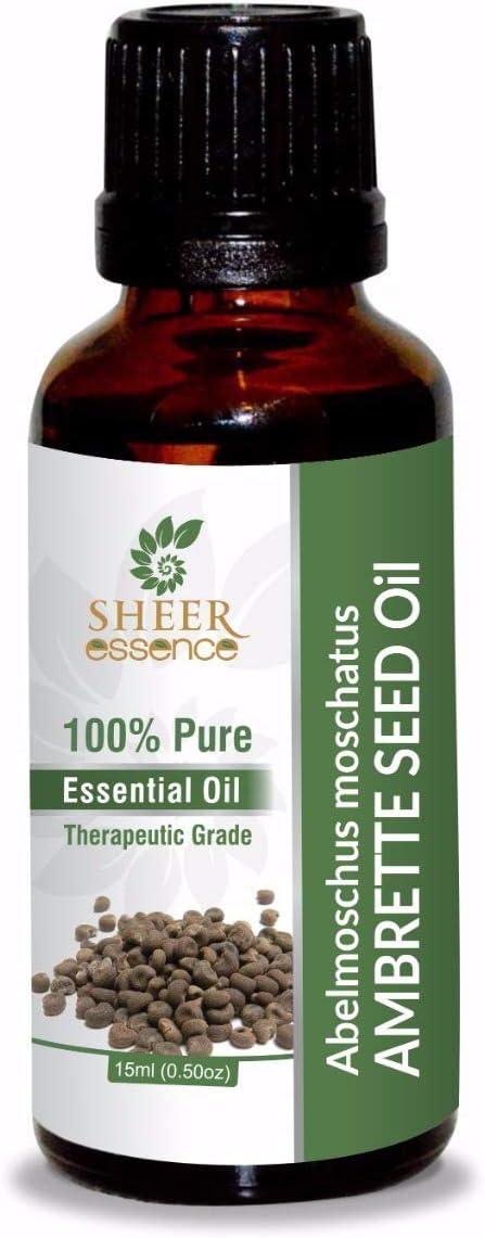Ambrette Seed Oil 15 ML (0.51 Fl.OZ) | 100% Pure Natural Undiluted Therapeutic Grade Essential Oil