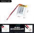 3.7V 400mAh 802030 Lipo Battery, Rechargeable Lithium Polymer Ion Battery Pack with PH2.0mm JST Connector