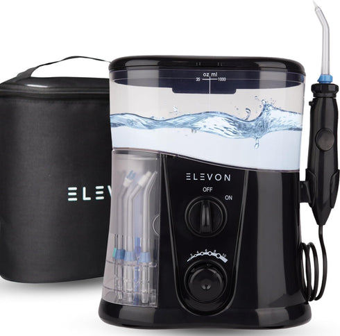 Premium Water Flosser with 10 Pressure Settings, XL 1L Tank, Carry Case, Ultrasonic Plaque Removal, 9 Special Nozzles