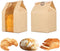 50 Packs Large Paper Bread Bags for Homemade Bread, Kraft Paper Bakery Bags with Window for Sourdough Toast Packing