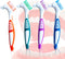 4PCS Denture Brush, Cleaner for Dental Devices, Mouth Guard, False Teeth, No-Slip Handle