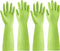 Dishwashing Rubber Gloves for Cleaning Kitchen - 2 Pairs Long Household Gloves for Washing Dishes