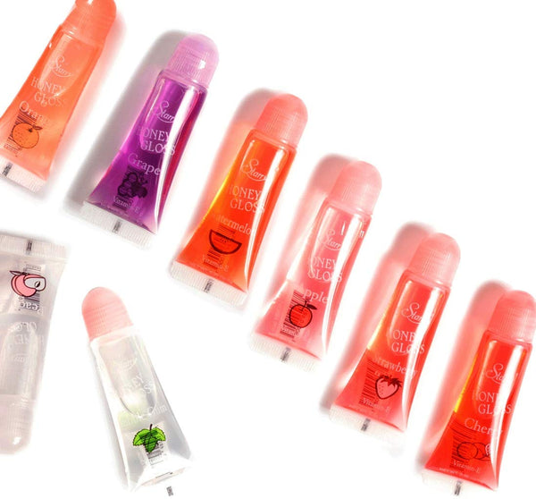 HONEY VITAMIN E LIP GLOSS SIX PIECES, Assorted Fruit Flavors