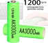 Ni-MH AA 3000mAh Rechargeable Batteries, 1.2V Double A High Capacity for Garden Landscaping, Outdoor Lights (4 Pack)