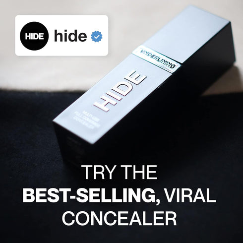 HIDE Liquid Concealer, Medium to Full Coverage for Blemishes & Dark Circles, Oil Free, Nude (0.5 fl oz)