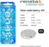 Renata 395 SR927SW 1.55V 395 (2 Count) Batteries - Silver Oxide Watch Battery