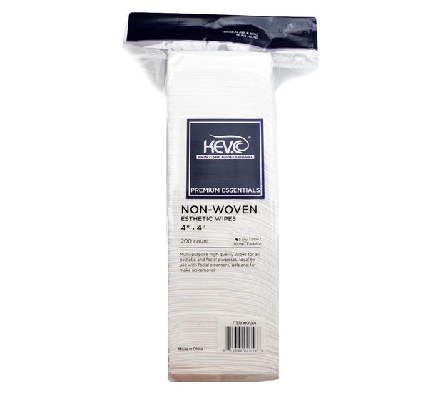 KEV.C SKIN CARE Premium Non Woven Esthetic Wipes - 4 x 4, 200 Count
