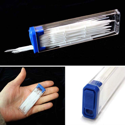 Portable Interdental Toothpicks, Tooth Stick Brush for Dental Oral Care, Clean Teeth Food Residue 18 Picks per Pack,