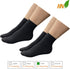 HealthyNees 20-30 mmHg (2 Closed Toe Ankle Compression Wide Foot Leg Sock Sleeves Pairs Black, L/XL)
