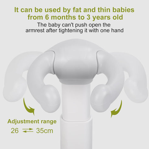 loyliawa Foldable Baby Shower Stand with Armrest, High Stability Adjustable Height Baby Shower Standing Support