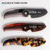 ZEUS Folding Mustache Comb for Men - Handmade Saw-Cut Pocket Comb for Beard & Moustache Grooming (Traditional) K11