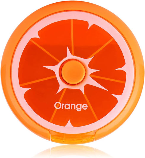 KINMINGZHU Creative Portable Mini 7 Day Weekly Circular Shape Rotary Cute Fruit Style