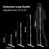 Rubber Squeegee Broom for Floor, 62" Long Handle Window Squeegee, Silicone Pet Hair Remover for Indoor Cleaning