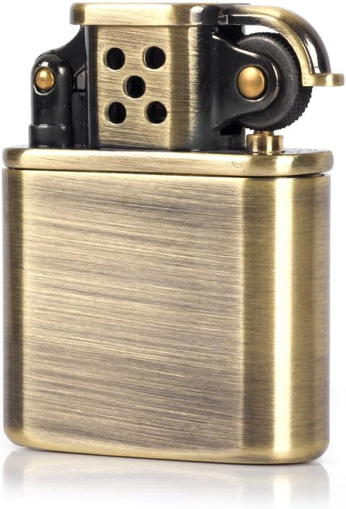 Antique Style Kerosene Brass Metal Lift Arm Windproof Lighter for Collection Decorative Gift (Bronzy)