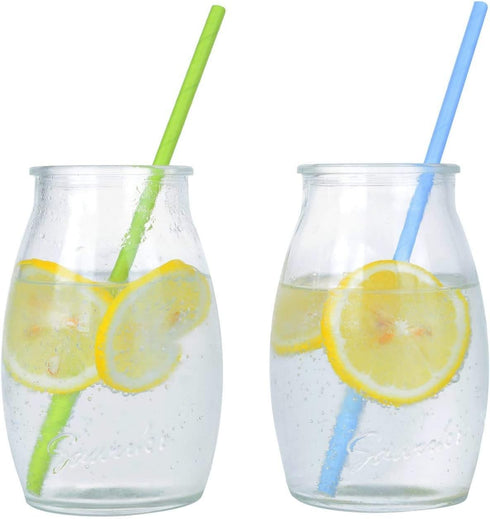 Green Paper Drinking Straws, 7.75 inch, 100 Pack Christmas Green Recyclable Eco Friendly Disposable Drinking Straw for