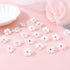 YISSION 20Pcs Mini White Flower Hair Clips with Rhinestone, Cute Decorative Hair Barrettes