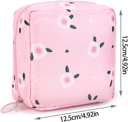 jiingekk Discreet Sanitary Pad Organizers Bag Hygienic Menstrual Pad Storage Bag With Secure Zippers For Women's
