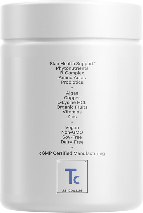Codeage Teen Clearface Supplement, 60 Capsules, Vitamins A, C, D3, E, Probiotics for Oily Skin & Pimples