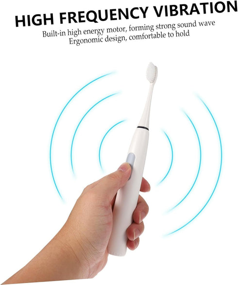 Vaguelly Electric Waterproof Toothbrush with Soft Bristles, Smart Rechargeable Oral Care Tool for Adults, Portable