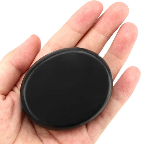SINJEUN 40 PCS Basalt Massage Stones, 4 Sizes Large Round Hot Stones for Massage, Essential Supplies for Home Spa