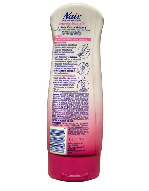 Nair Hair Remover Lotion for Body & Legs, Baby Oil, 9 oz