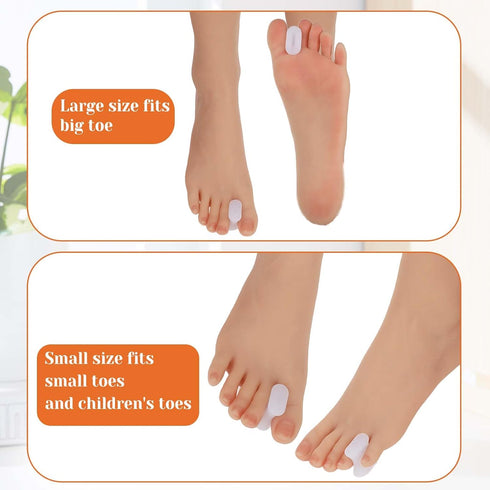 12Pcs Gel Toe Separators, Soft Toe Spacers, Bunion Corrector Pads for Men and Women, Pain Relief