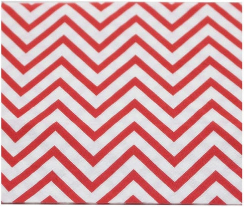 Red Paper Napkins, Decorative Biodegradable for Party Events, 60 Count, Folded 6.5” x 6.5”, Unfolded 13” x 13”