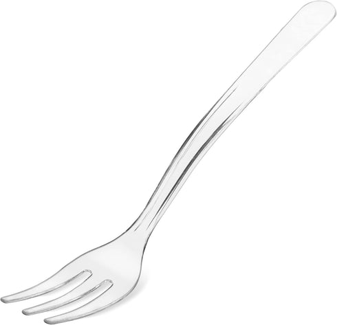 LORESO Clear Mini Plastic Forks - Tasting Mini Forks 100CT, 3.8 Inches, BPA Free, Reusable for Fruit and Dessert