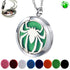 Essential Oil Diffuser Necklace - Aromatherapy Stainless Steel Spider Pattern Locket Jewelry Set for Women Men Teen