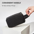 PU Leather Makeup Bag, Zipper Cosmetic Pouch, Travel Organizer for Skincare Products, Waterproof, Unisex, Black