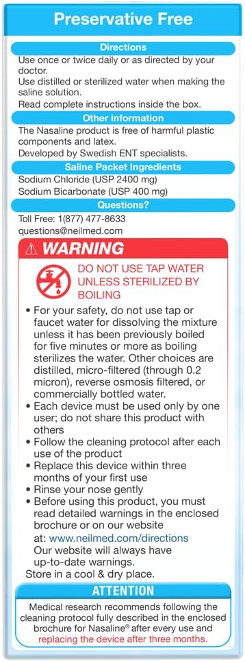 Squip Nasaline Junior Nasal Rinsing System, 3.1 Fl Oz (Pack of 1)