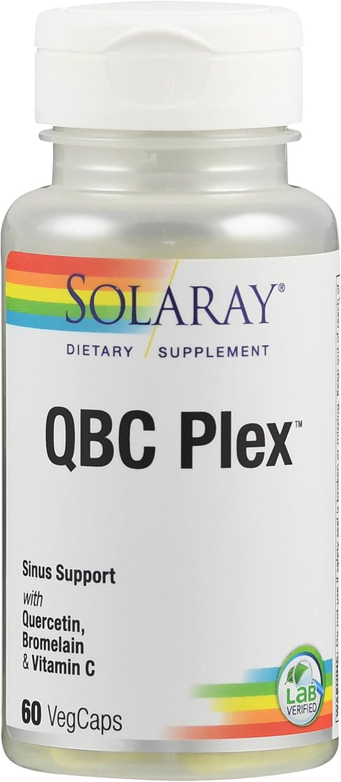 SOLARAY Quercetin Bromelain & Vitamin C, 500mg Quercetin & 1,235mg Vit C, 60 Count, Vegan