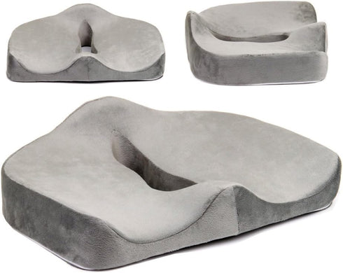Tektrum Orthopedic Memory Foam Seat Cushion for Back Pain, Sciatica, Coccyx, Tailbone,