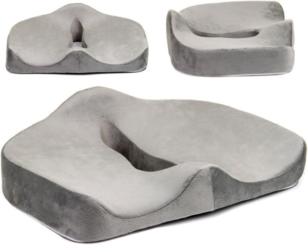 Tektrum Orthopedic Memory Foam Seat Cushion for Back Pain, Sciatica, Coccyx, Tailbone,